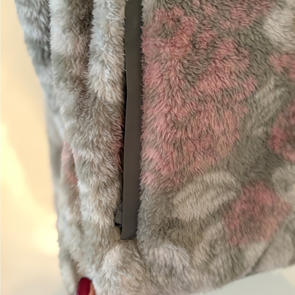 Vintage Y2K Gerry Fleece Faux Fur Full Zip Jacket Women's Floral - Picture 5 of 9